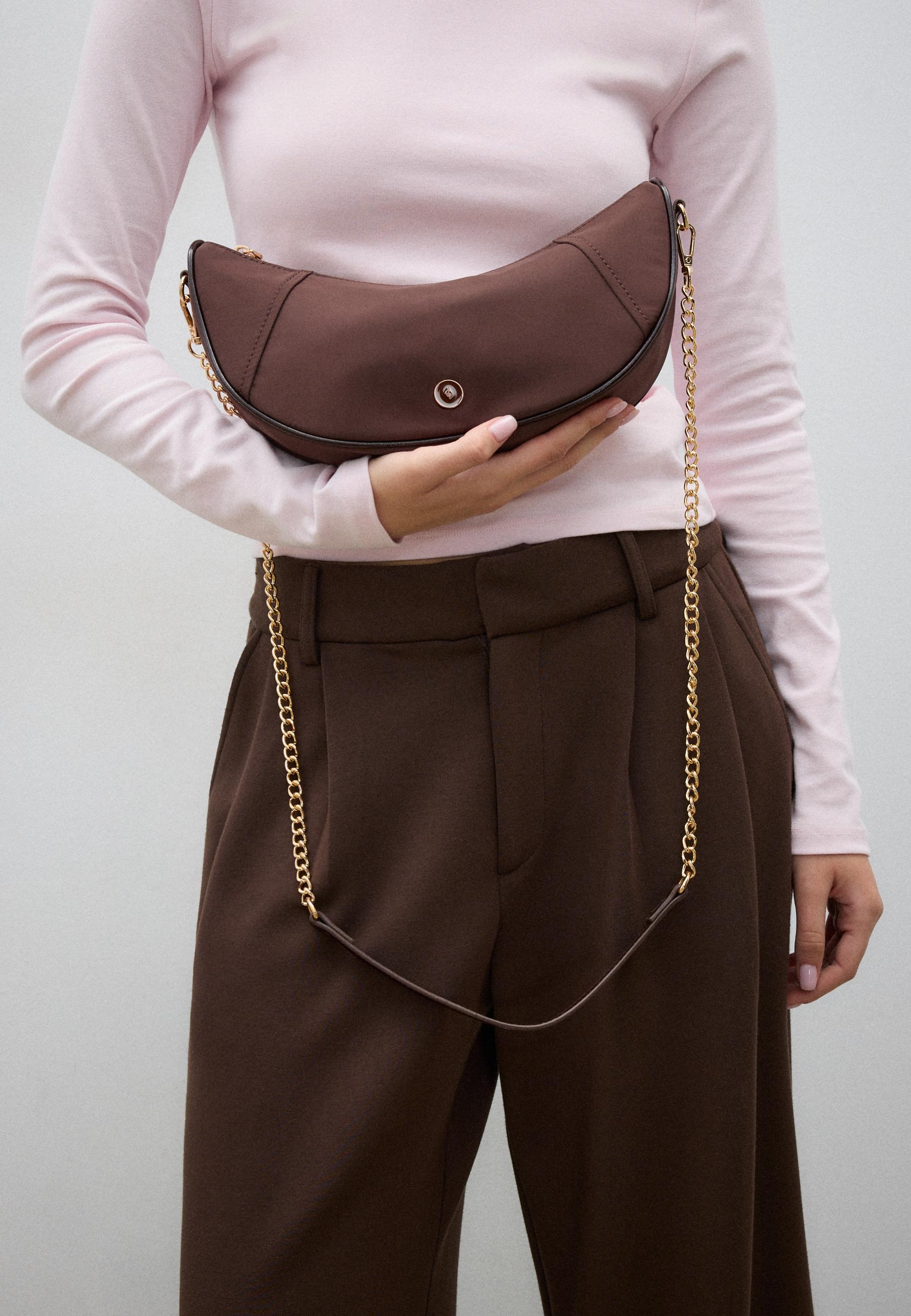 Nylon moon crossbody bag — Terracotta