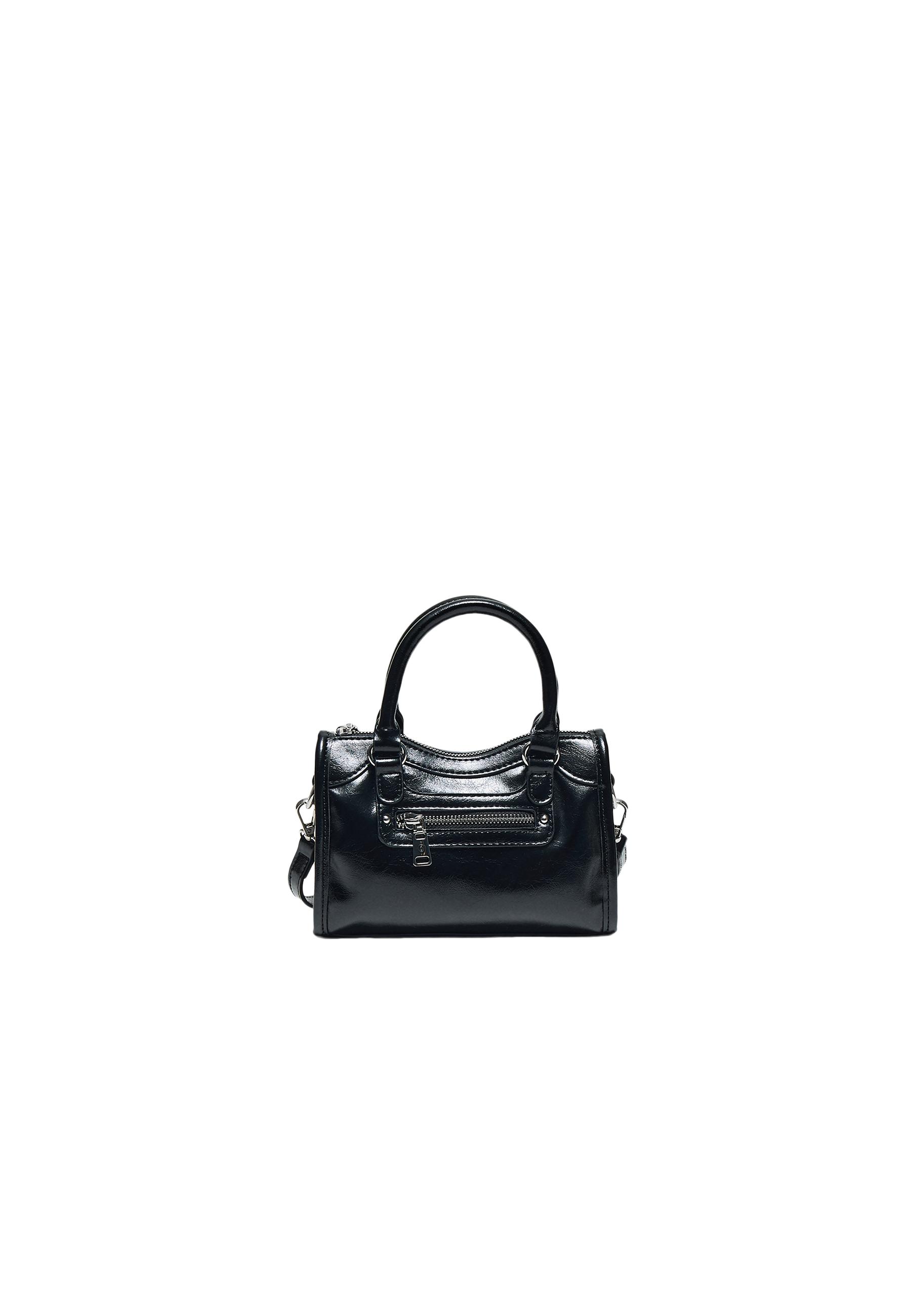 Mini crossbody bag with pocket — Black