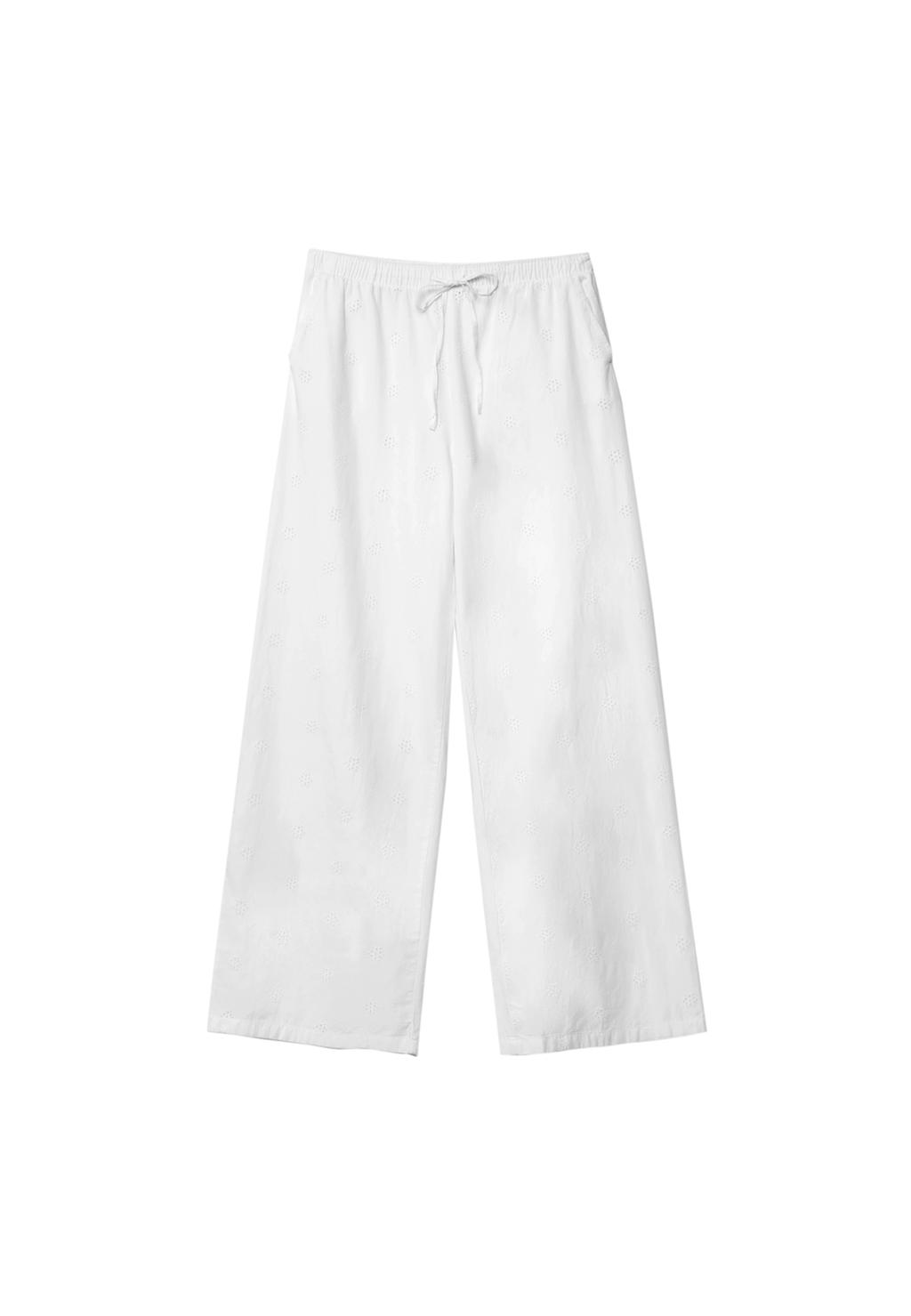 Pantalón fluido bordado