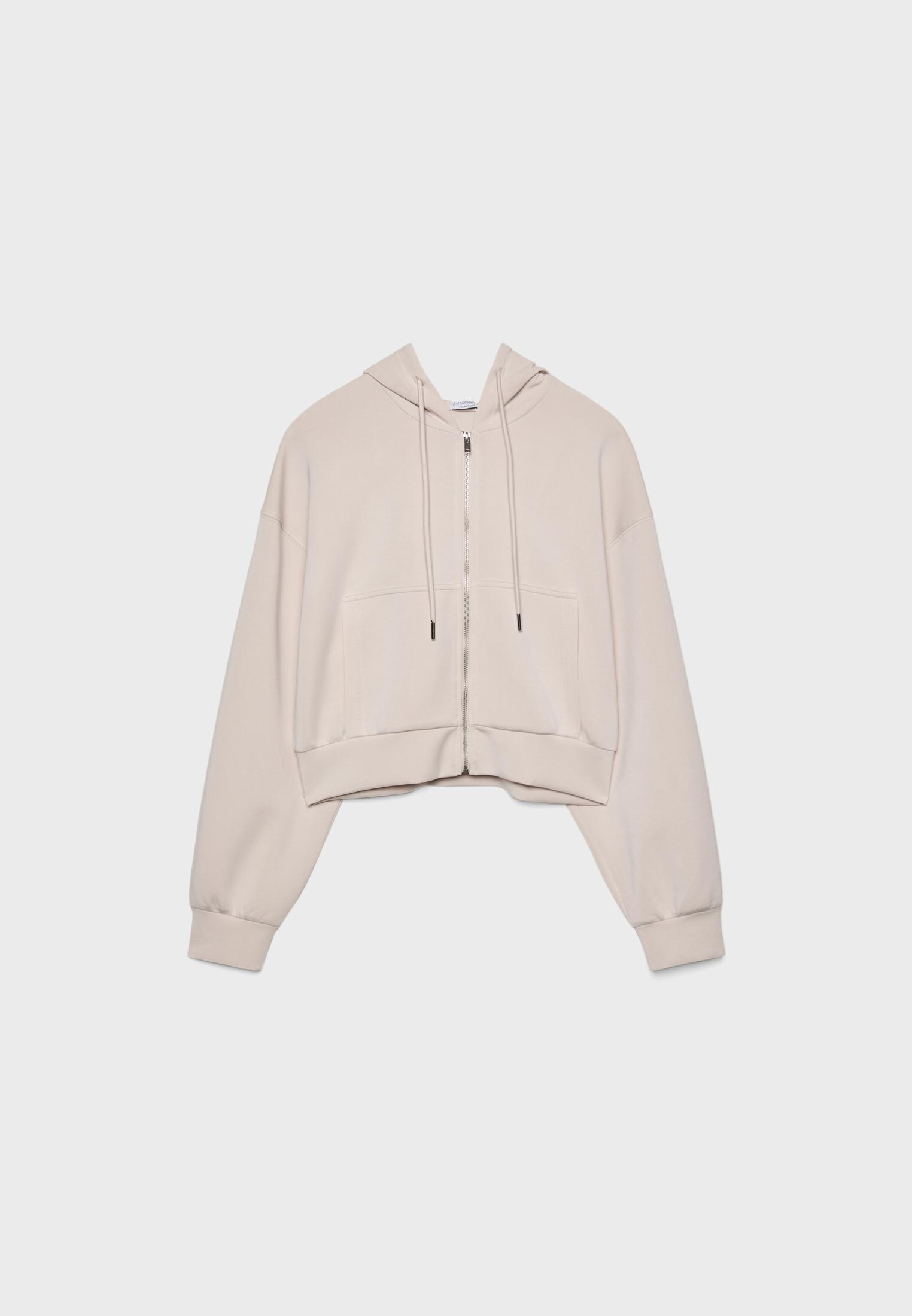 Yumuşak dokulu fermuarlı sweatshirt - Görsel 11