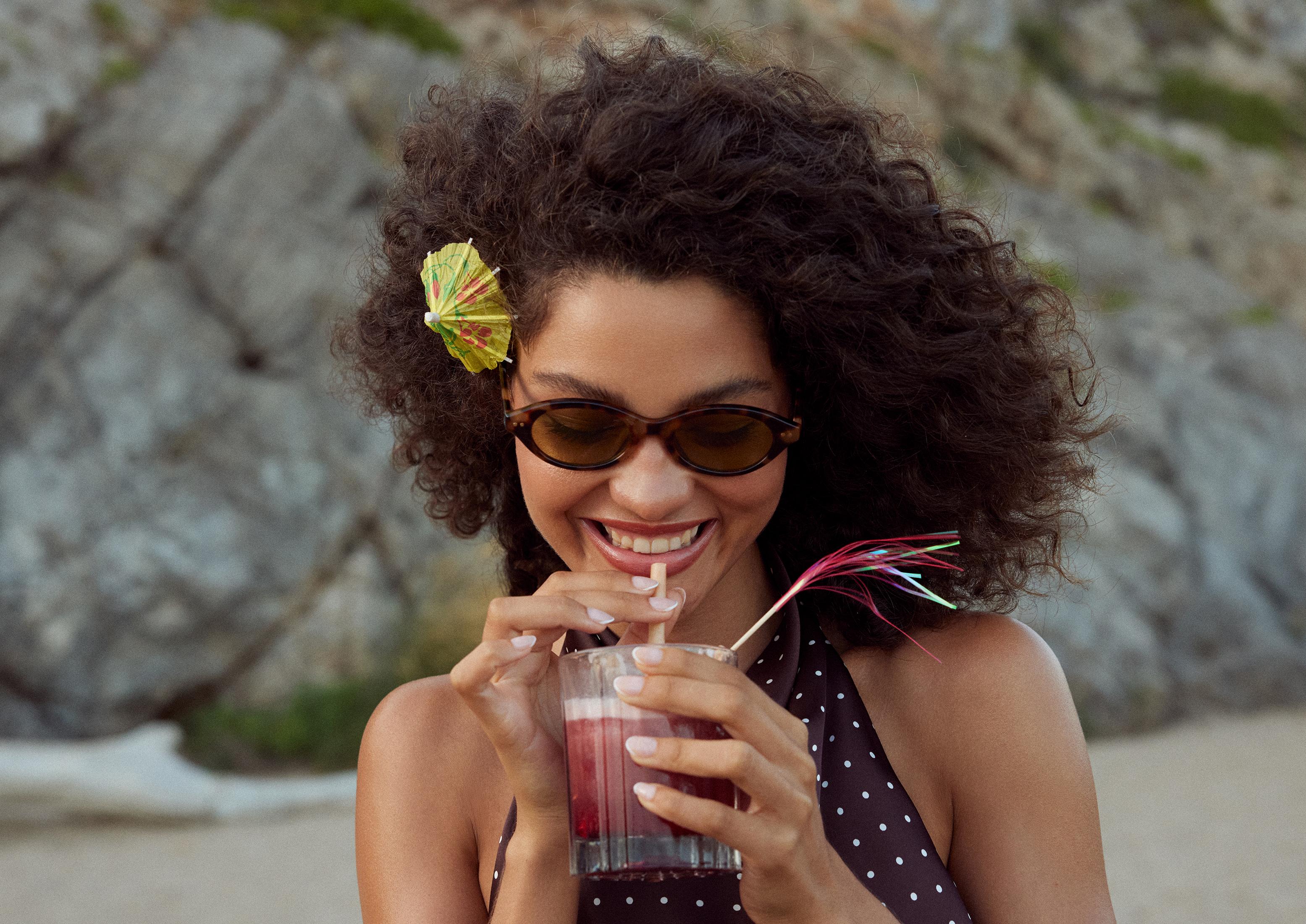 Oval sunglasses — Brown