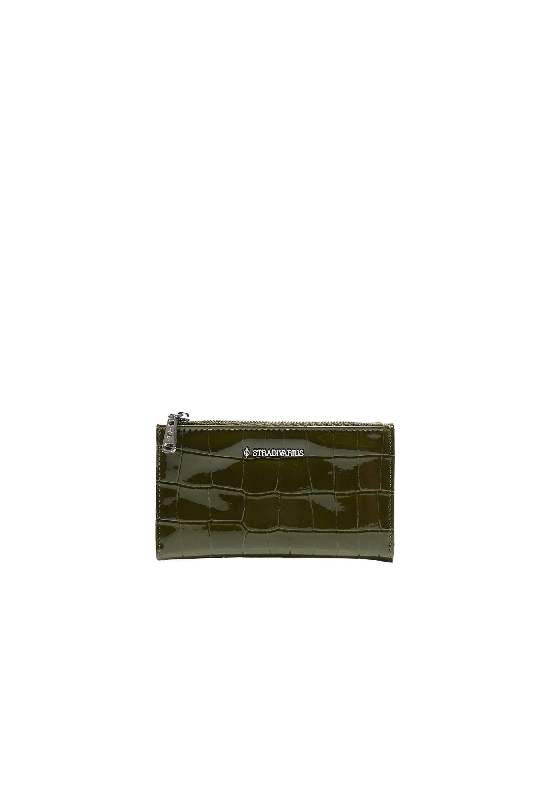 Basic zip-up purse — Khaki