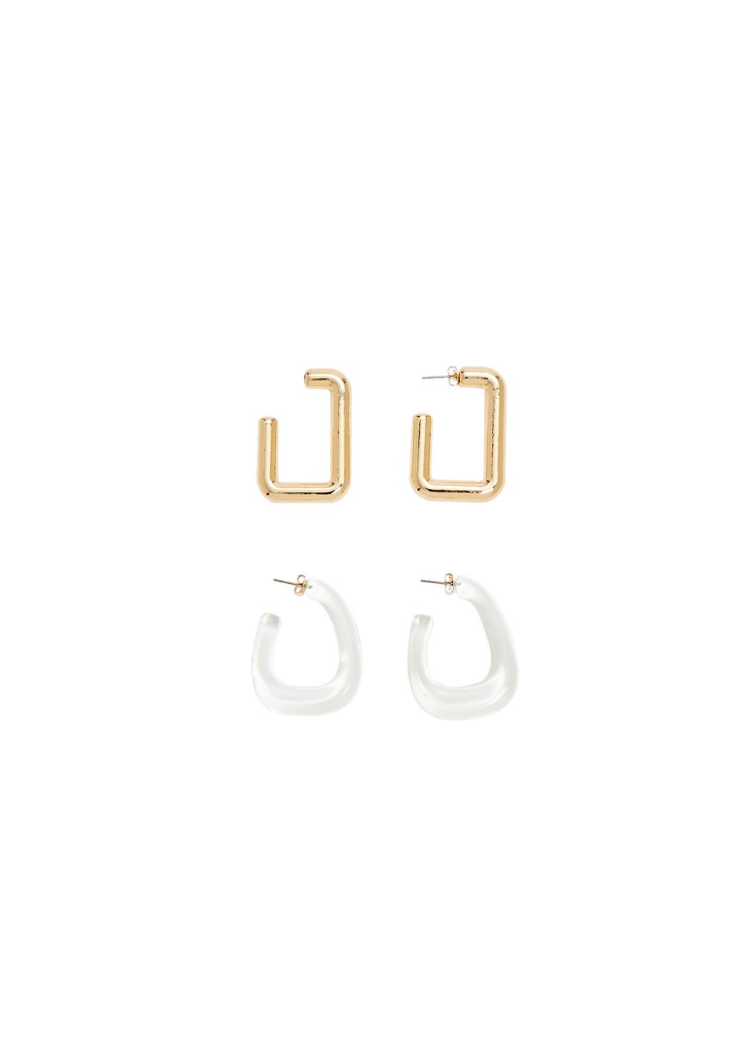 Lot de 2 paires de boucles d’oreilles créoles