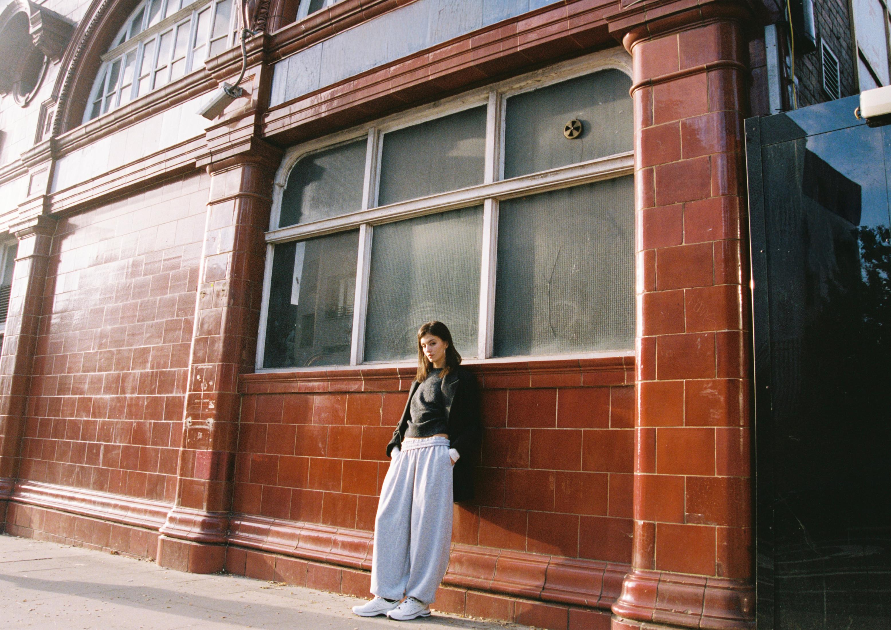 Balloon jogger trousers — Grey melange