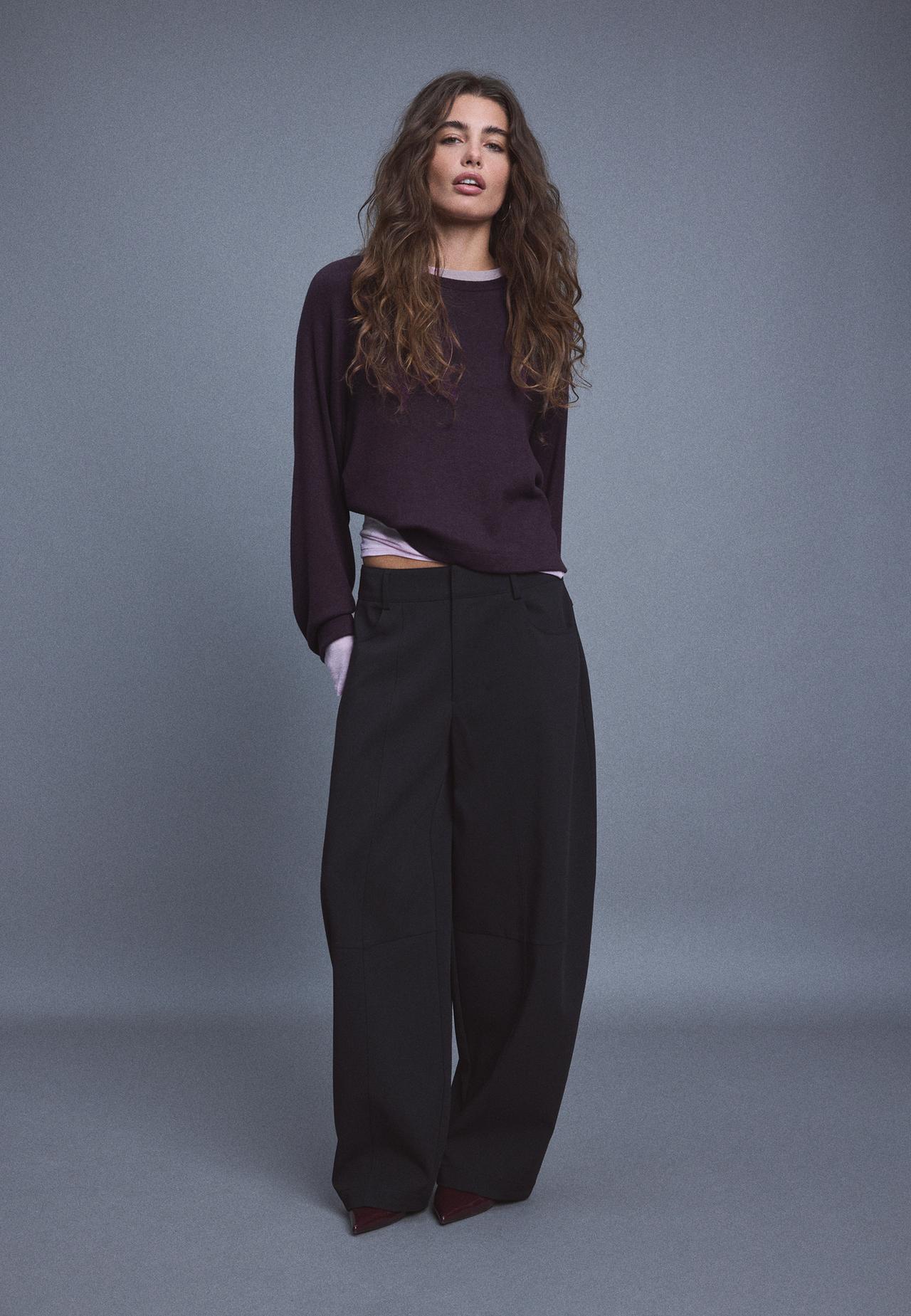 Raglan sleeve jumper — AUBERGINE