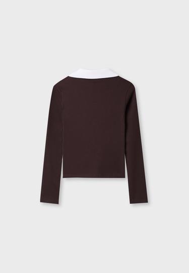 B03 Stretch polo T-shirt — Brown 8