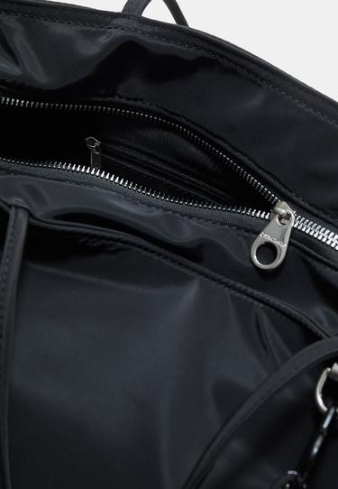 Shopper bag with charm — Black 5