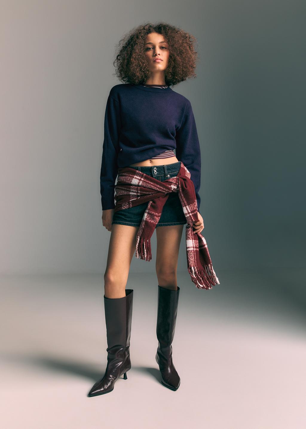 Soft-touch basic knit sweater