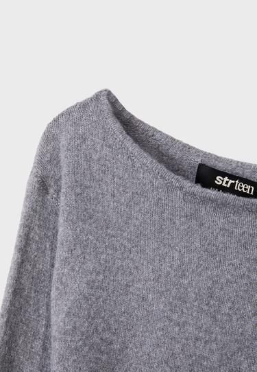 Asymmetric knit jumper — Grey 8