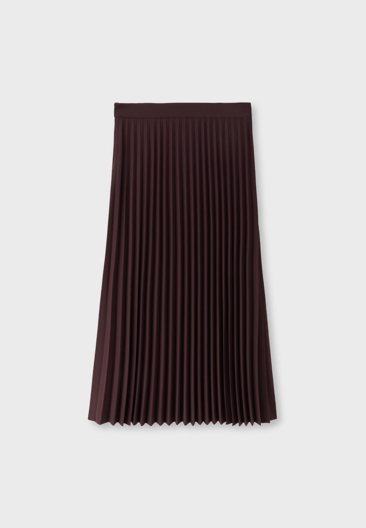 Pleated maxi skirt — Brown