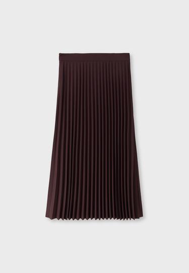 Pleated maxi skirt — Brown 8