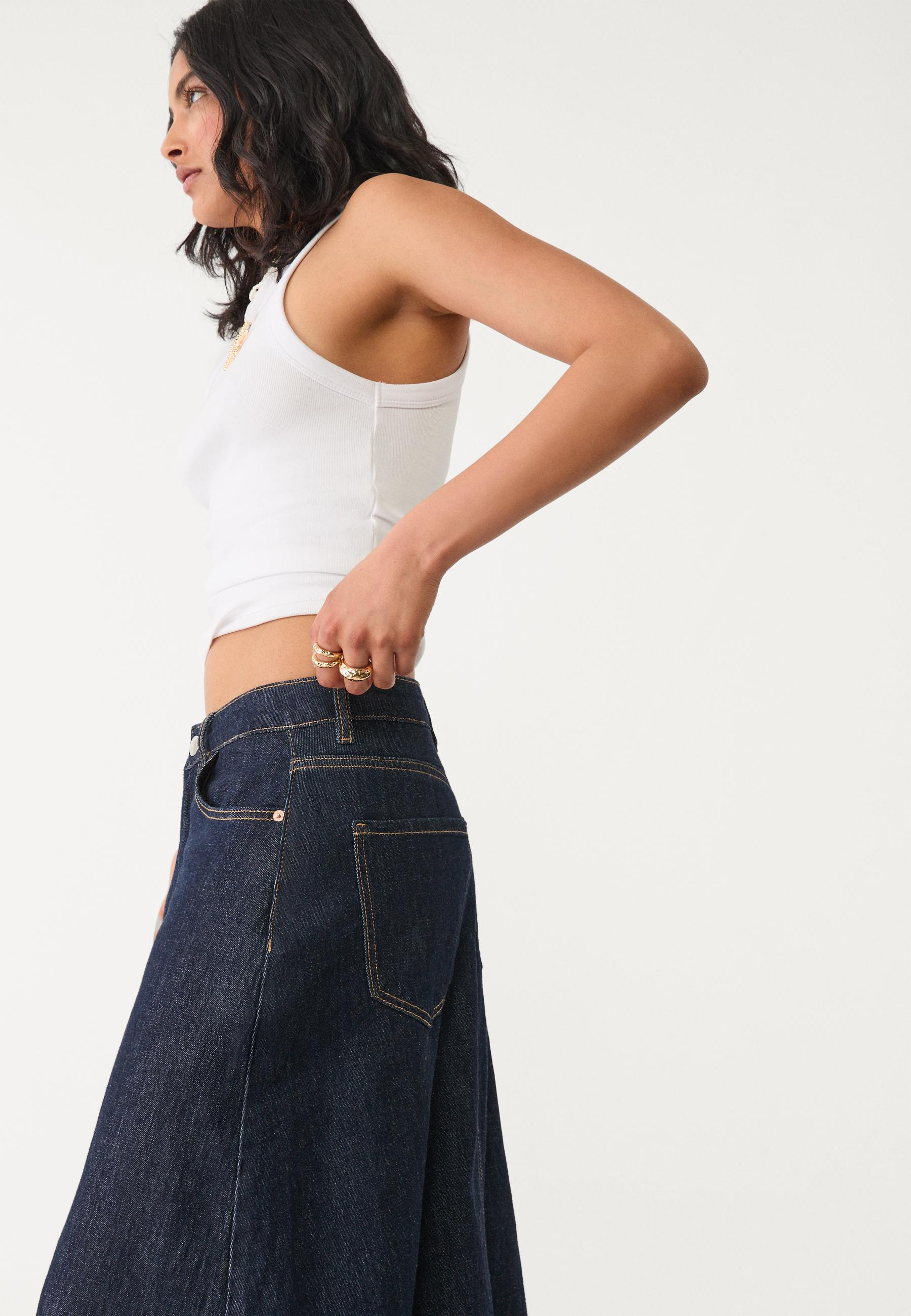 Long denim balloon skirt - Women's fashion | Stradivarius Long denim balloon skirt - Women's fashion | Stradivarius