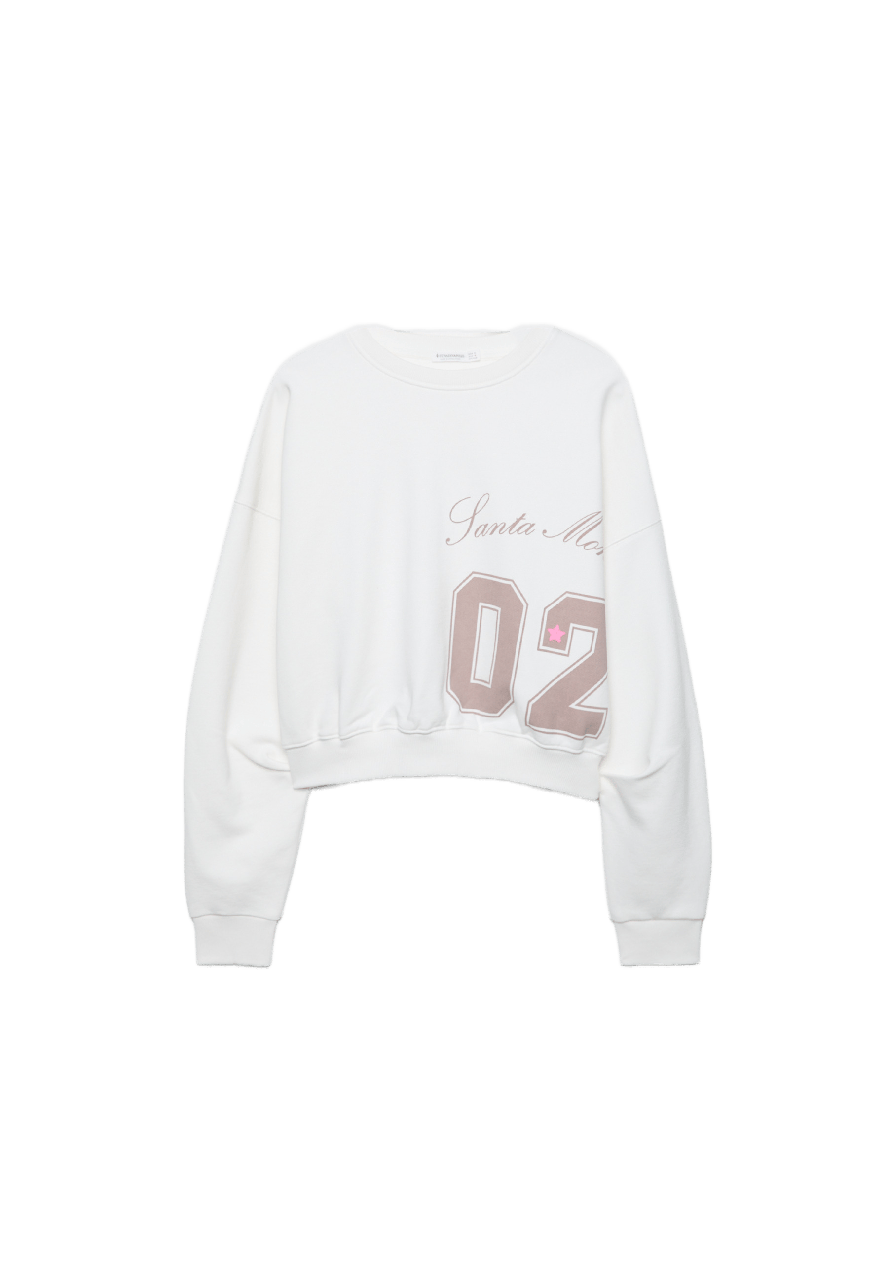 Basic printed sweatshirt — Ecru