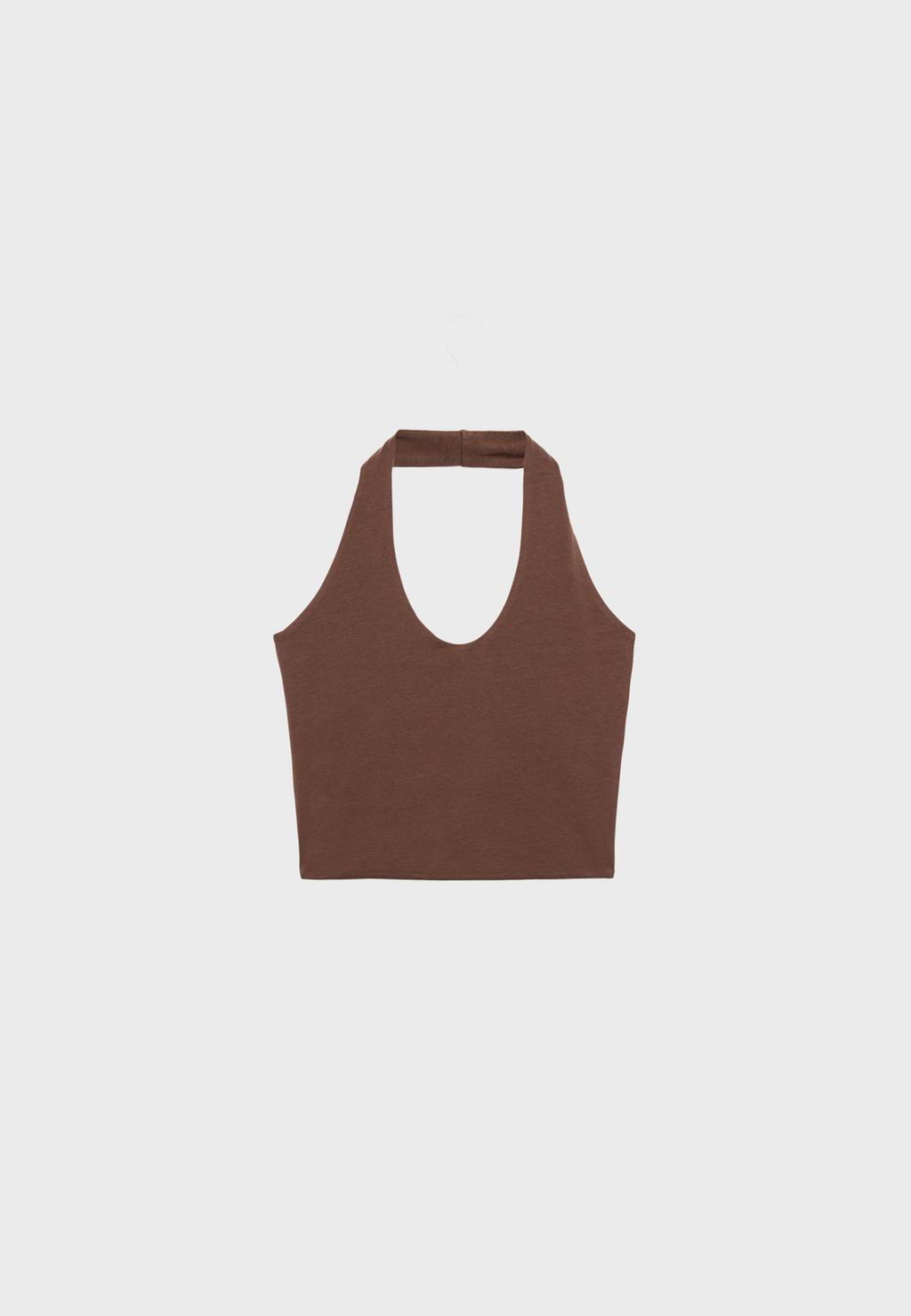 Top corto halter