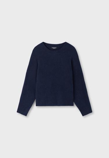 Soft-touch basic knit jumper — Navy blue 7