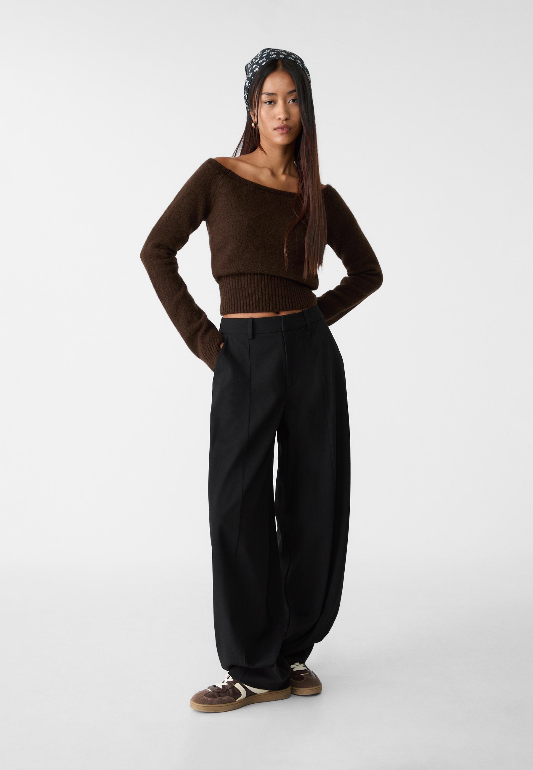 Asymmetrische tricot trui Mode voor dames Stradivarius Belgie Belgique
