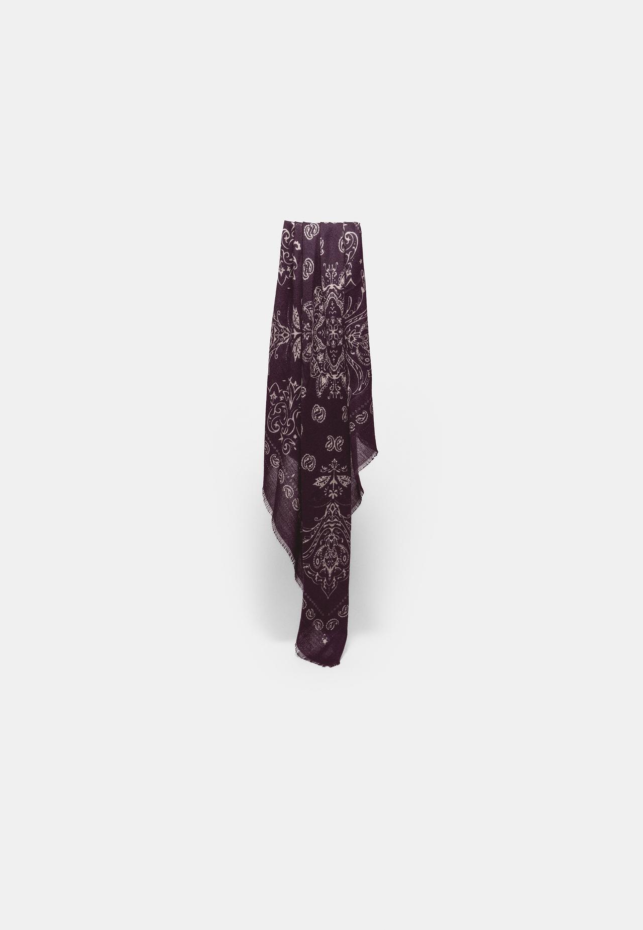 Soft-touch scarf — Dark purple