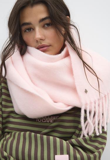 Medium basic scarf — Pastel pink 4