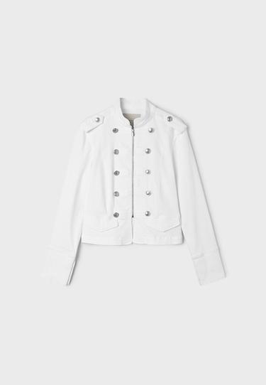 Denim jacket with buttons — White 7