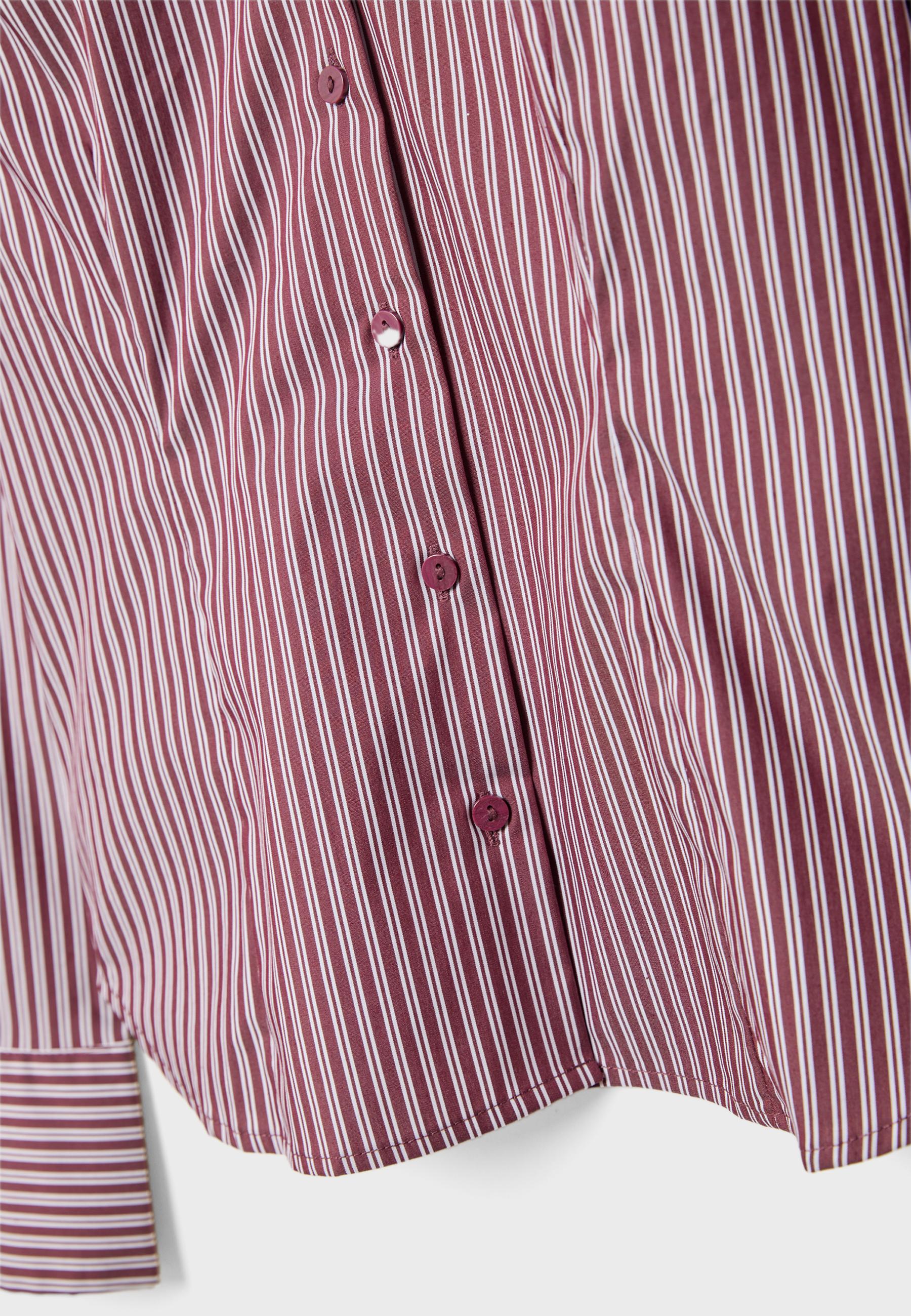 Basic striped fitted shirt — Purple