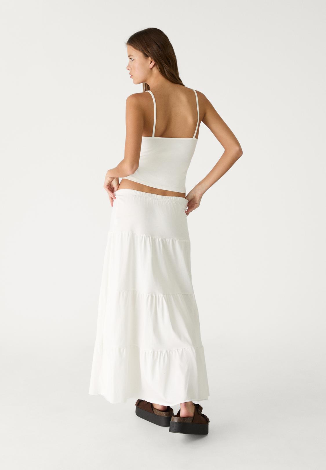 Falda fluida larga punto Stradivarius Nicaragua - Main Image