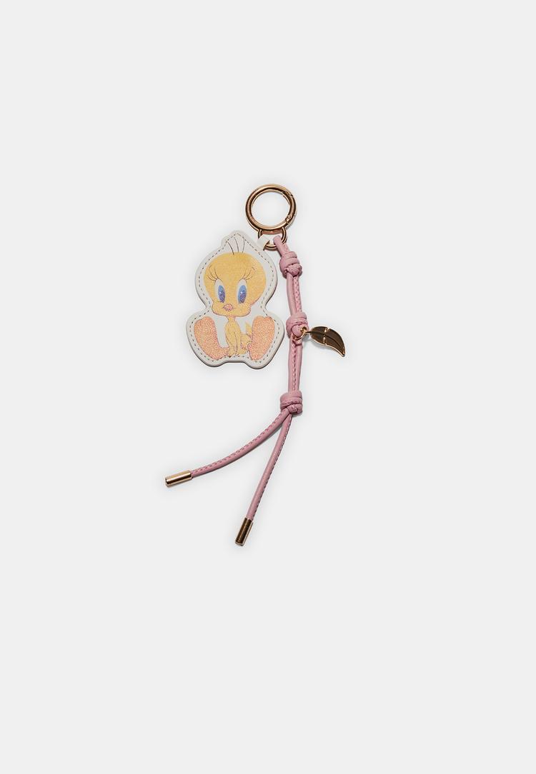 Stradivarius Μπρελόκ Charm Piolin Παστέλ Ροζ Os