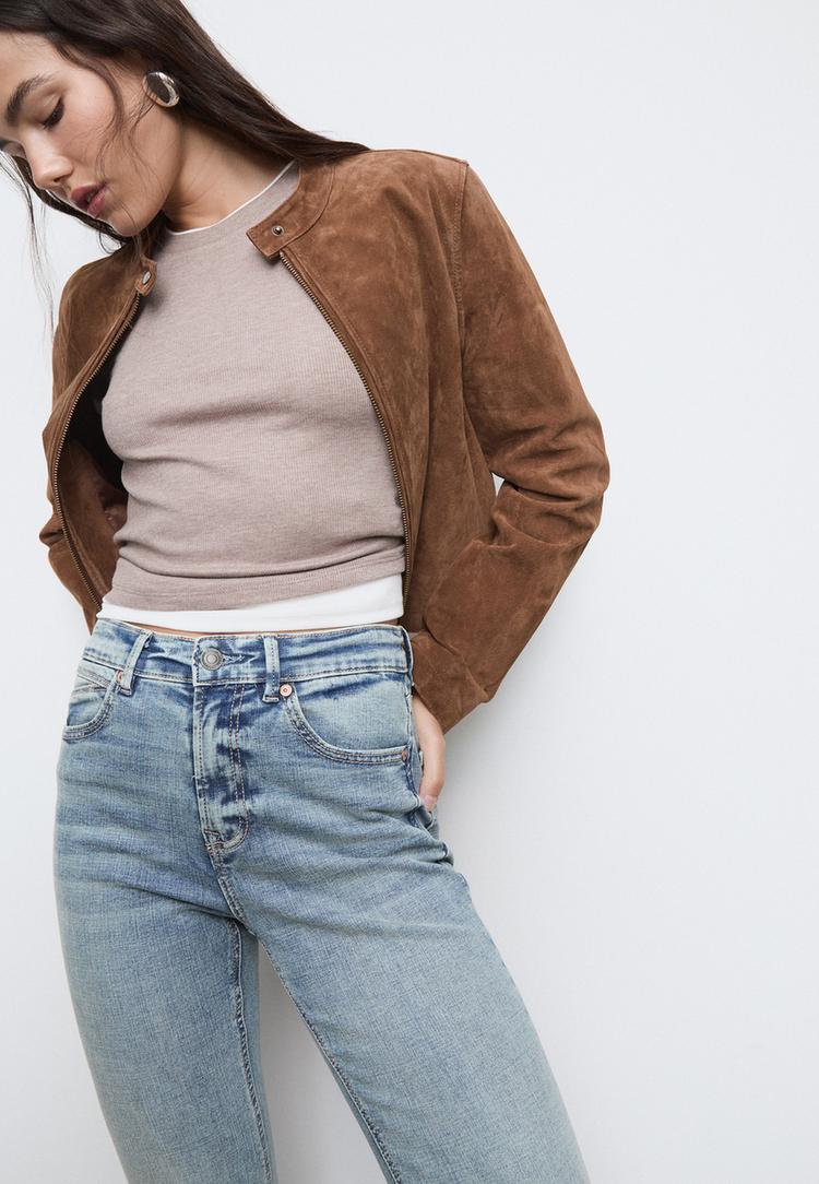 slit fit flared jeans