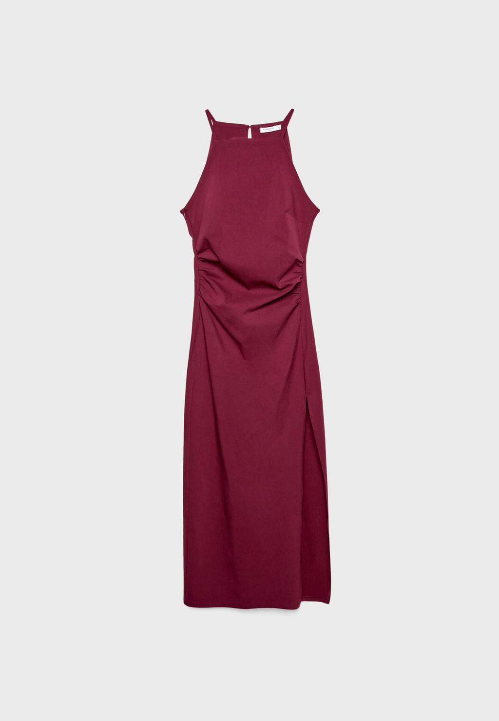 Vestido halter midi