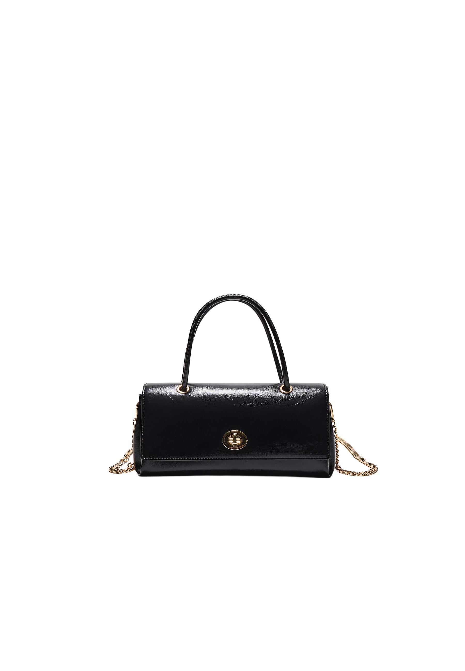 City crossbody bag with double handle — Black