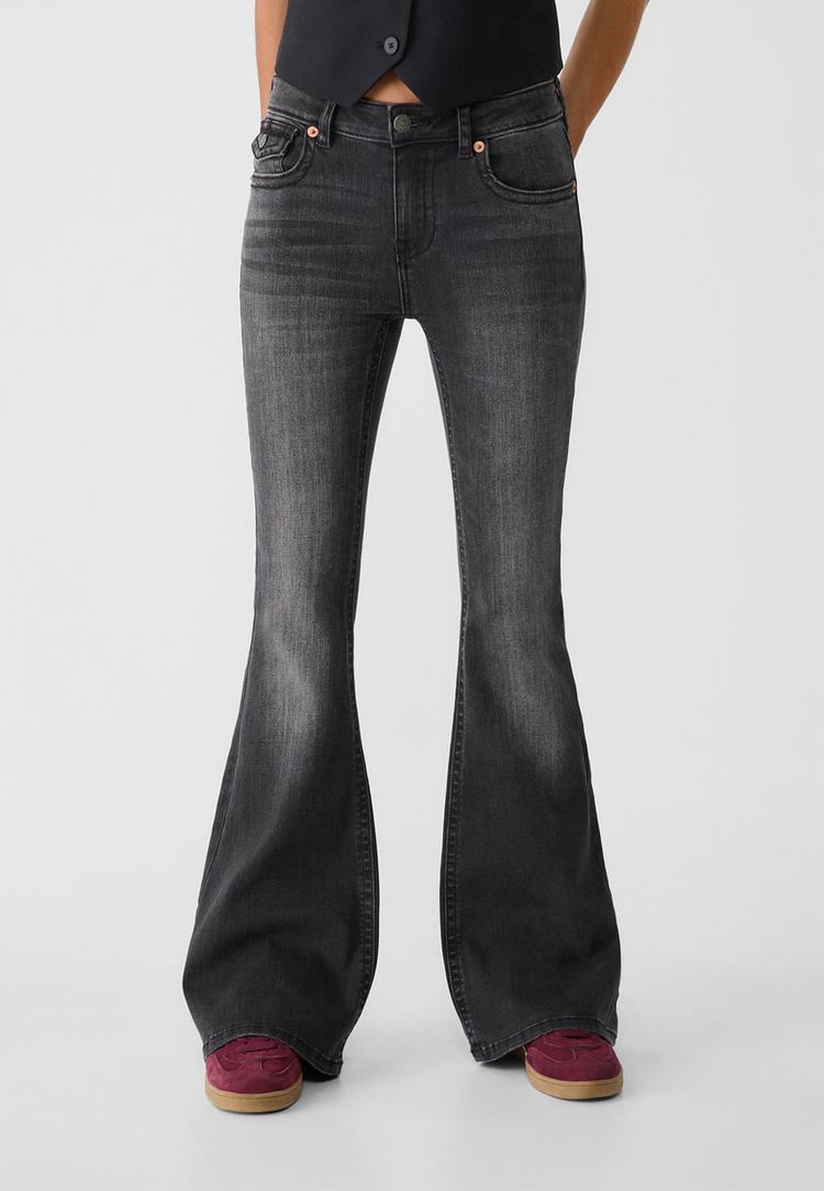 d04 jeans flare low waist