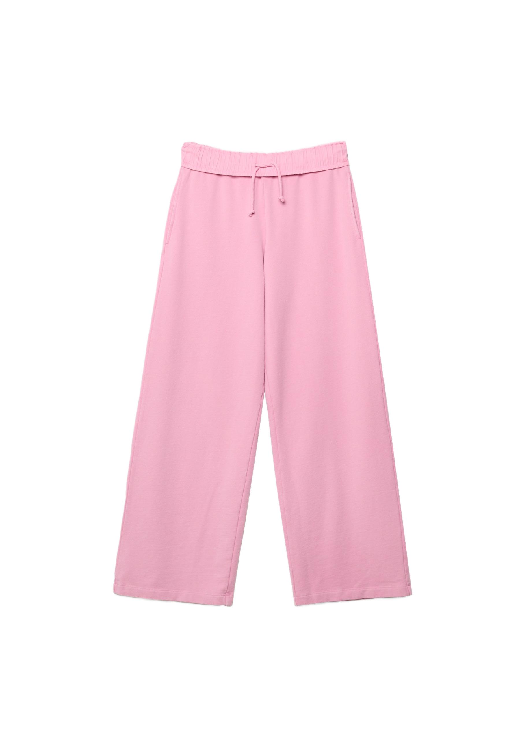 Washed effect straight-leg jogger trousers — Bubblegum pink
