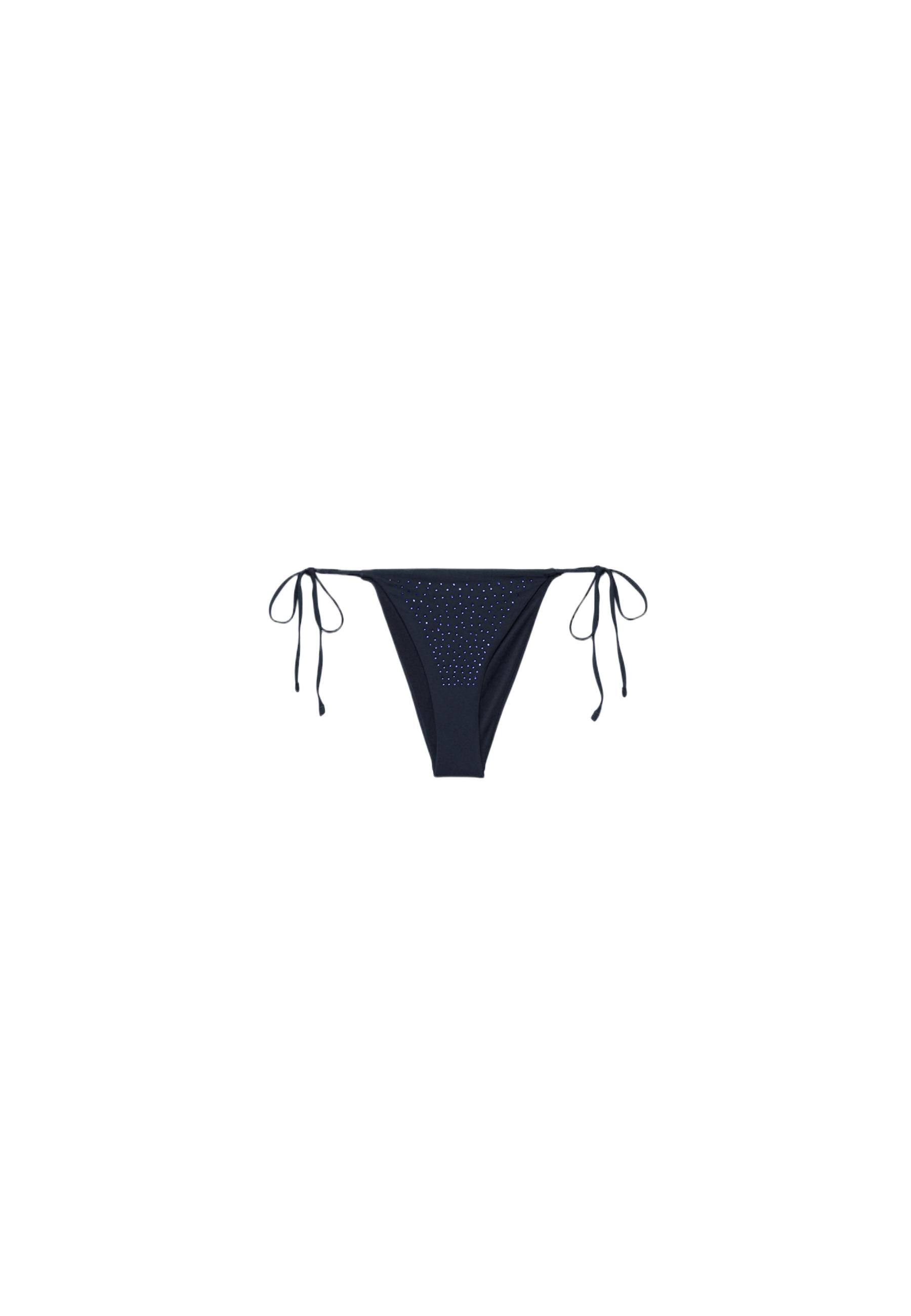 Shimmery Brazilian bikini bottoms — Dark blue