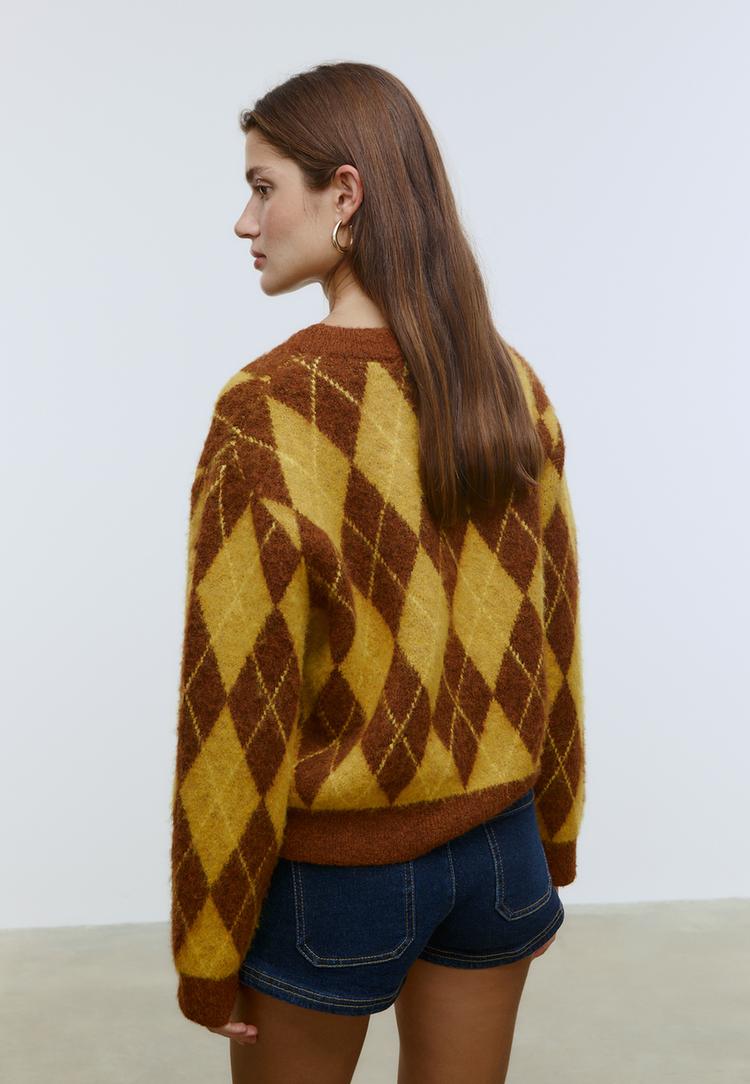 pull en maille losanges