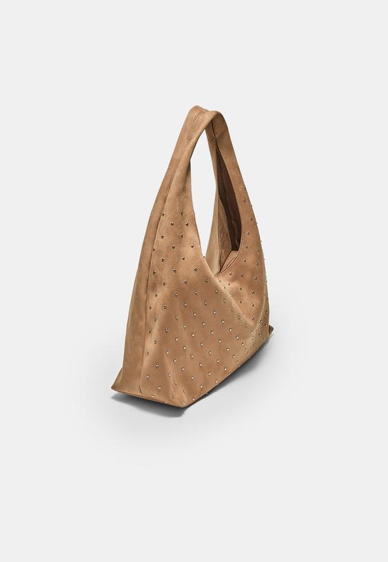 mala de ombro com brilho de toque suave