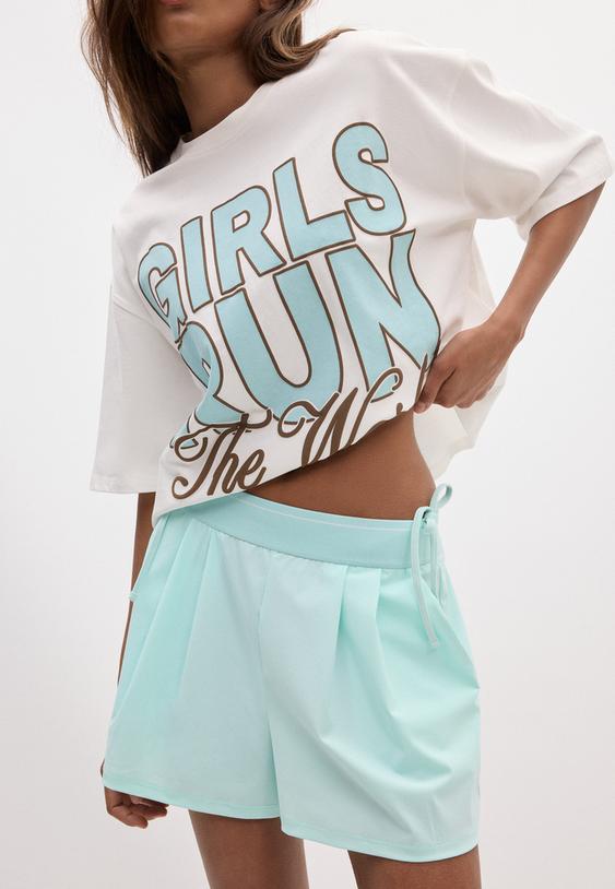 short smart cintura goma