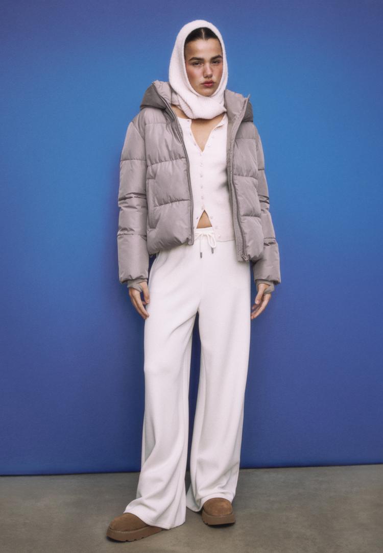 Stradivarius Basic hooded puffer jacket Brown XS (STRADIVARIUS) Stradivarius Basic hooded puffer jacket Brown XS (STRADIVARIUS)