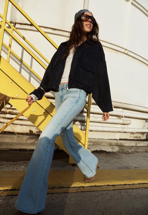 d04 jeans flare low waist