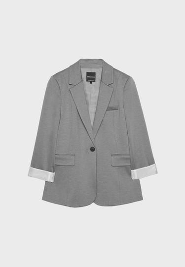 Basic knit blazer — Dark grey 7