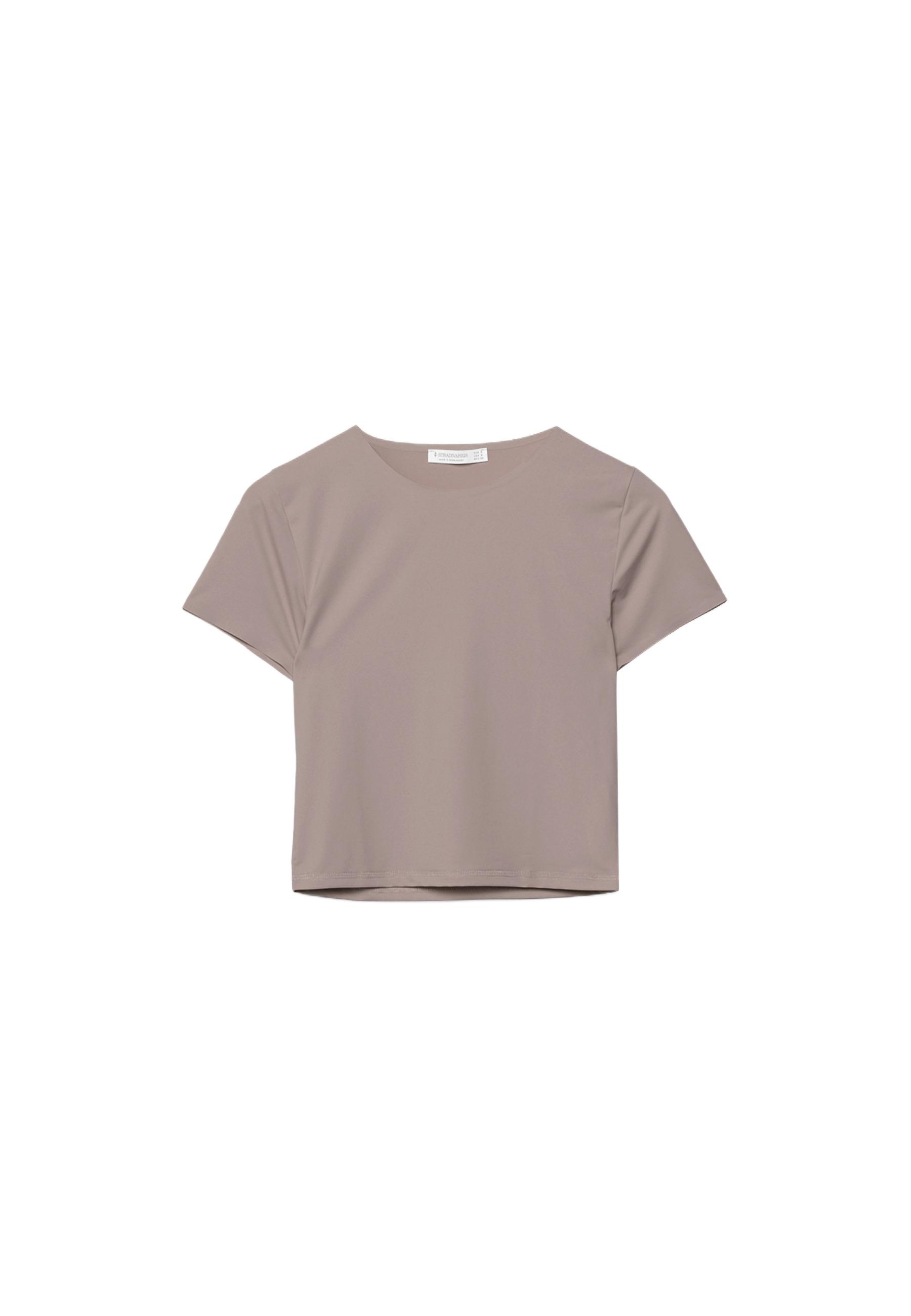Basic polyamide T-shirt — Beige