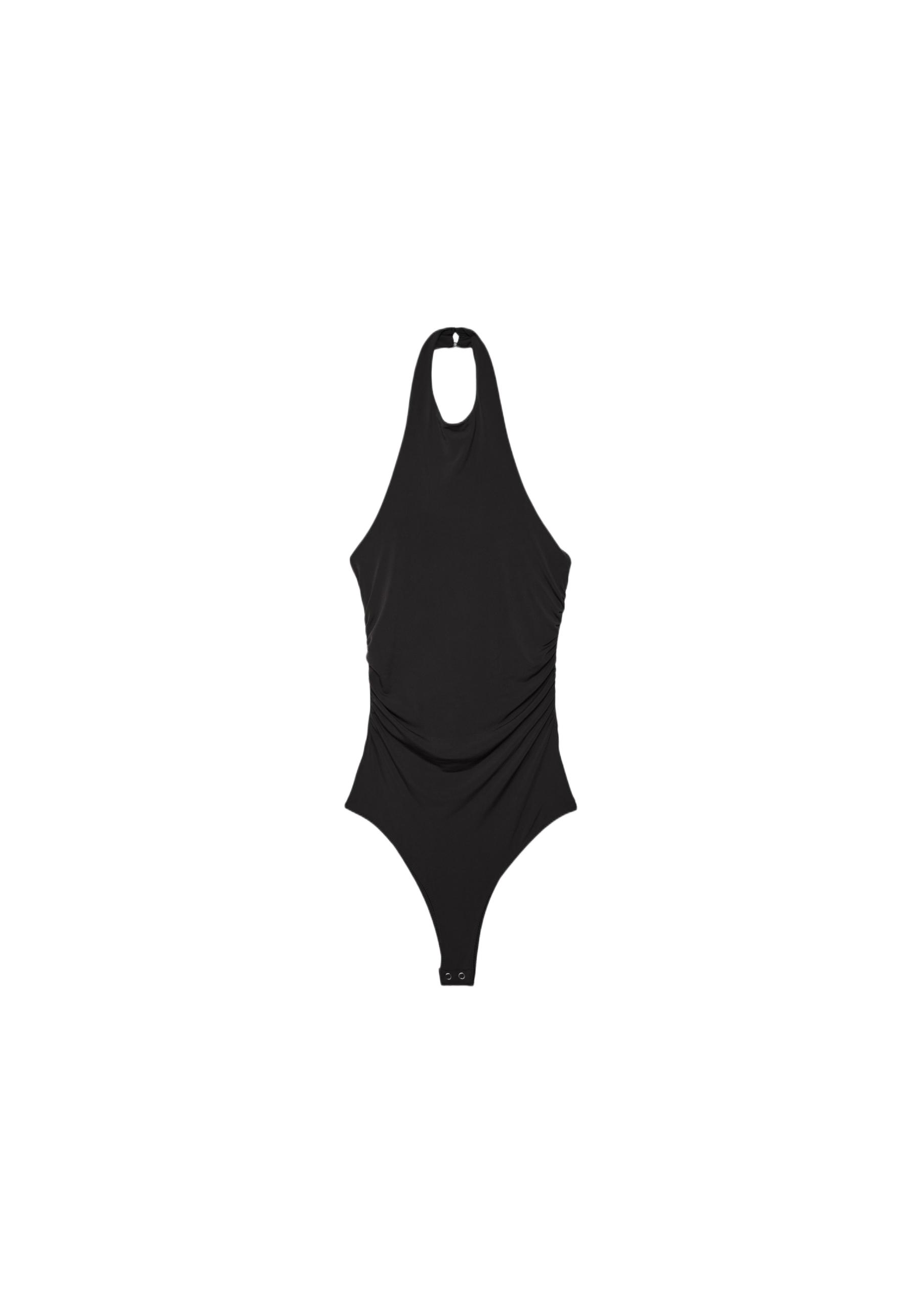 Halterneck bodysuit — Black