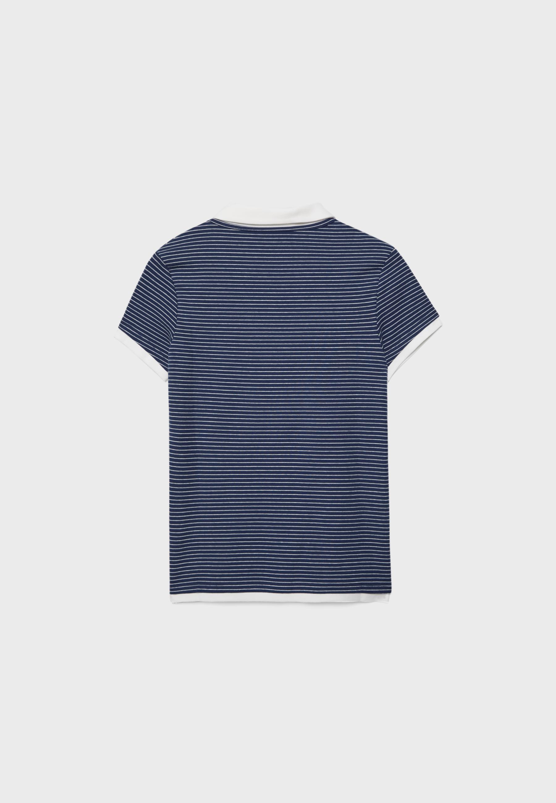 Double-layer short sleeve polo T-shirt — Ecru