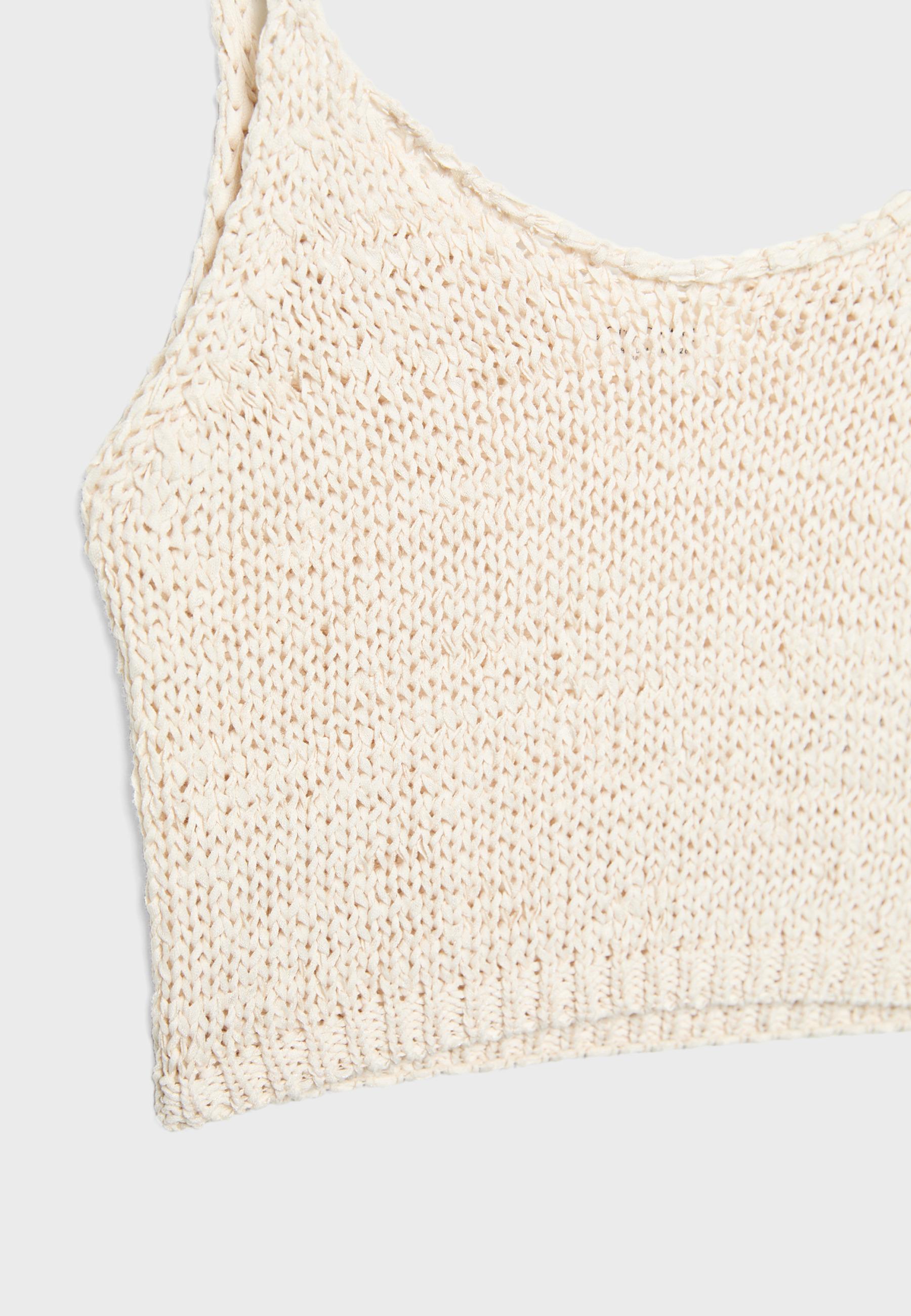 Knit tape top — Vanilla