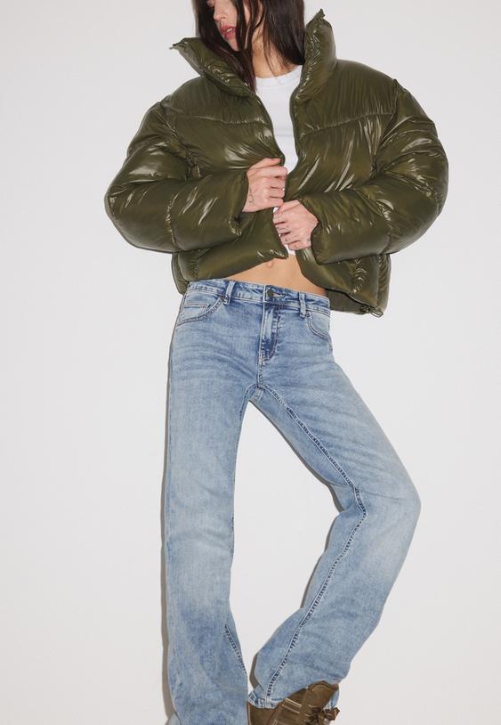 highneck cropped puffer jacket
