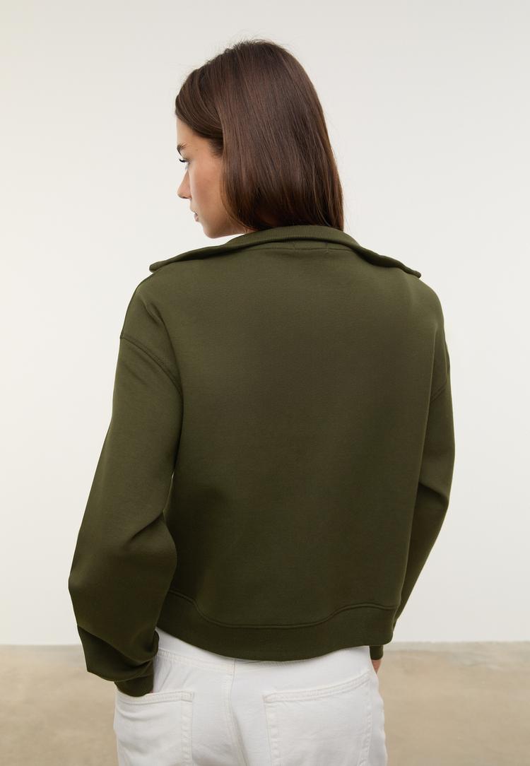 sudadera cuello subido cremallera
