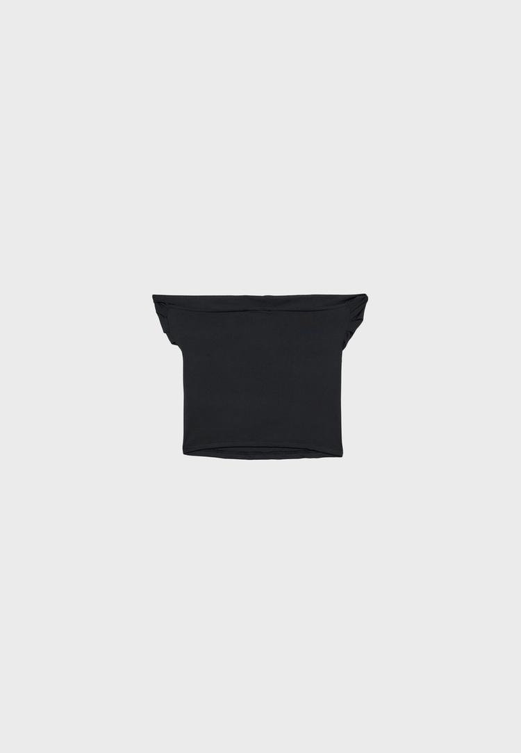 Düğüm detaylı poliamid bandeau top_1