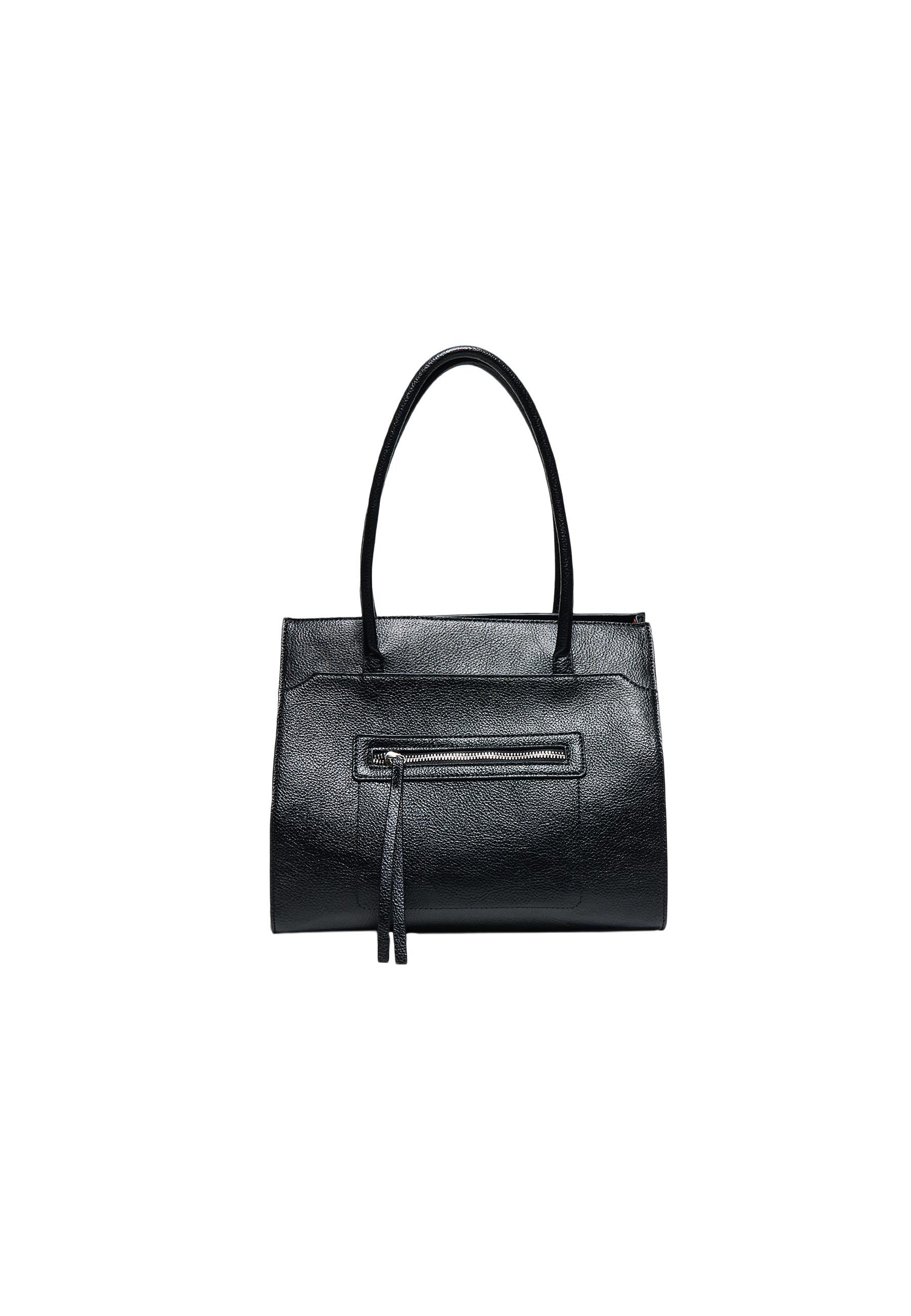 Shopper bag with pocket — Black