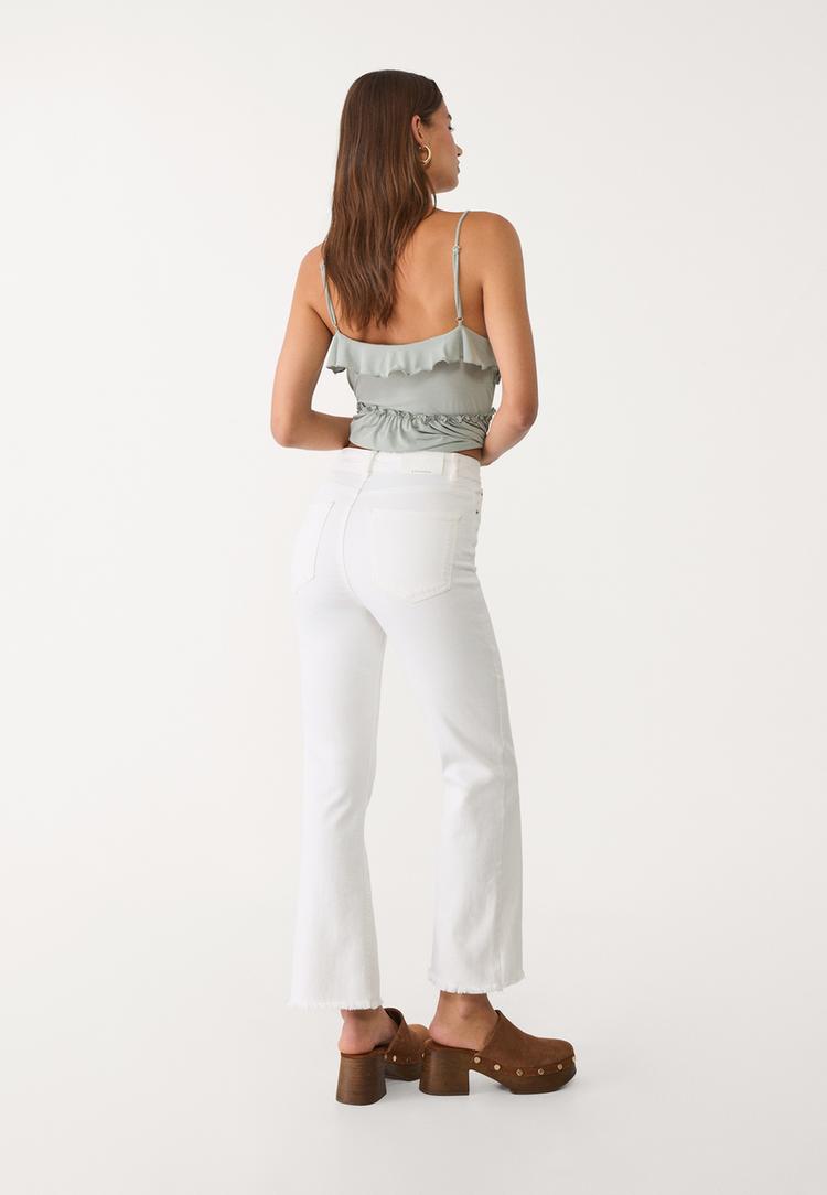 d78 jeans cropped flare