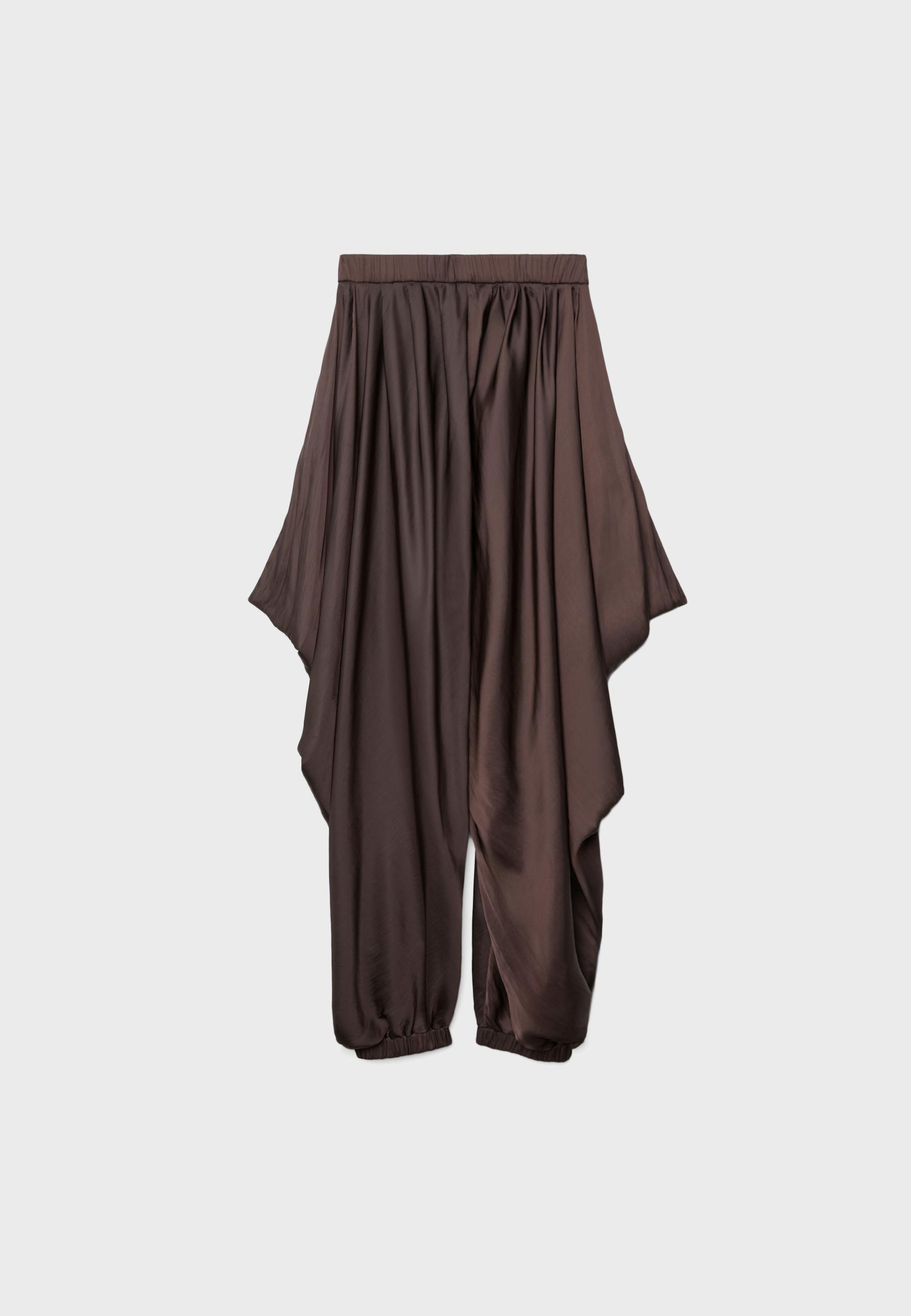Super volume sarouel trousers — Brown