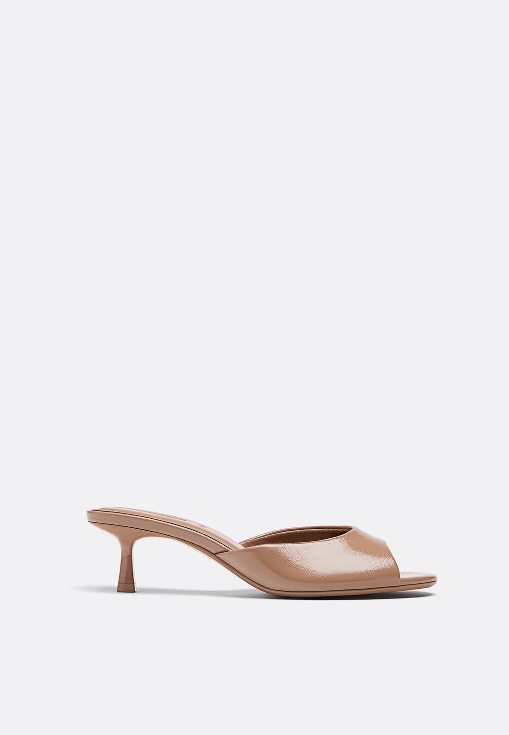 Heeled mule sandals
