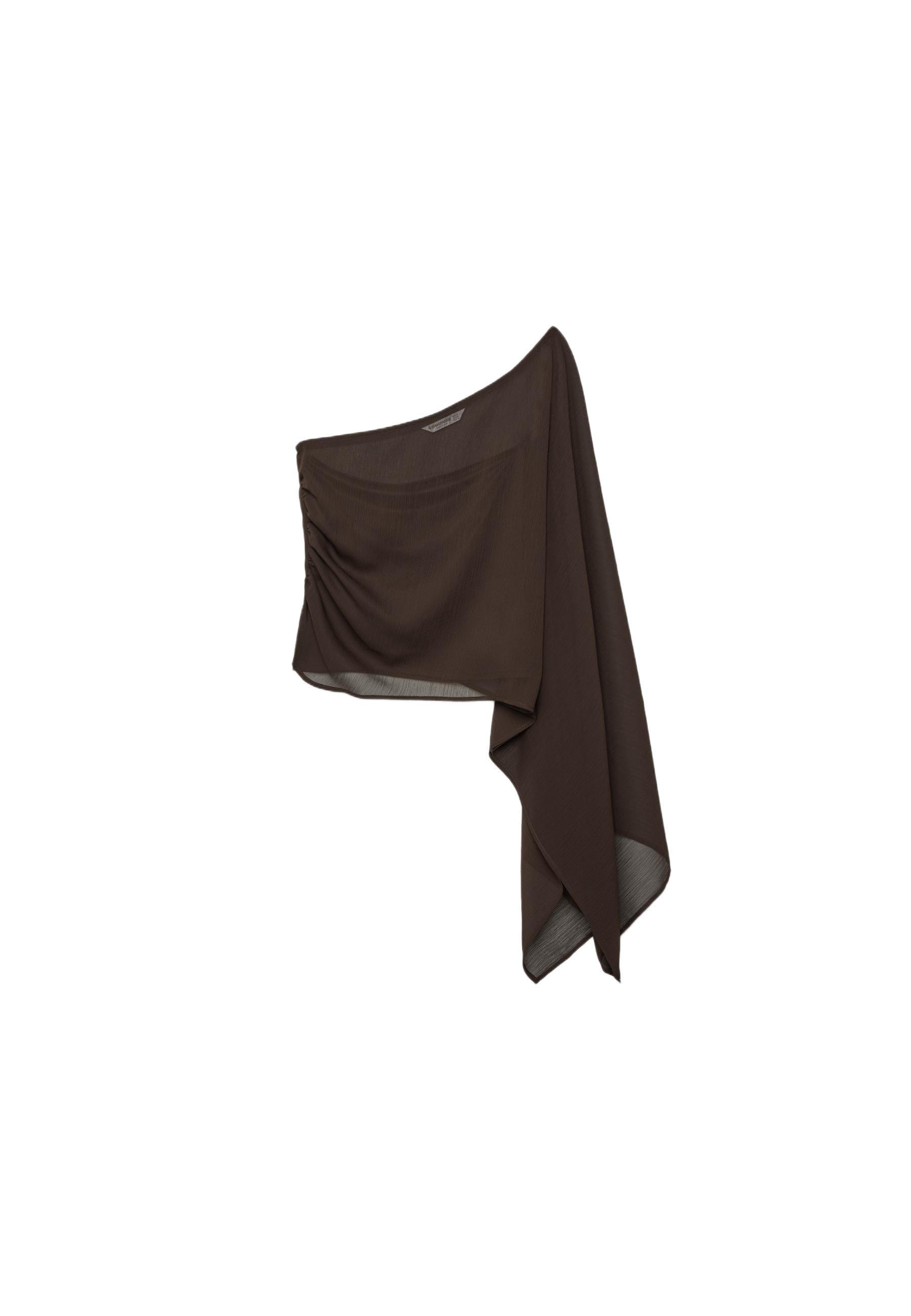 Asymmetric cape — Brown